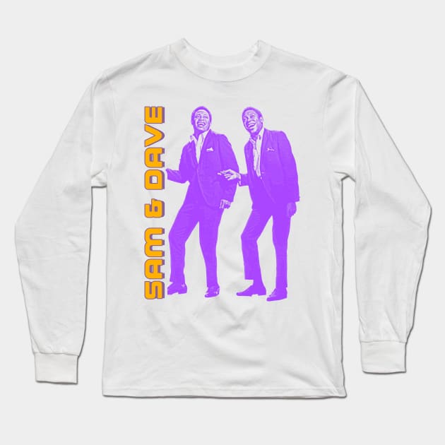 Sam and Dave \\ // Soul Man Retro R&B Duo FanArt Long Sleeve T-Shirt by darklordpug